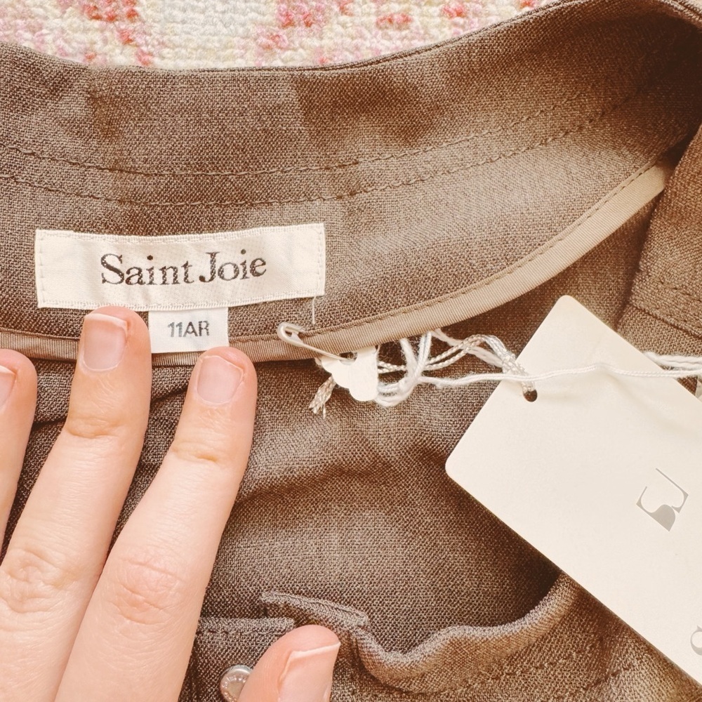 Saint Joie, Woman’s Brown Sleeveless Button-Up Vest - Picture 3 of 4